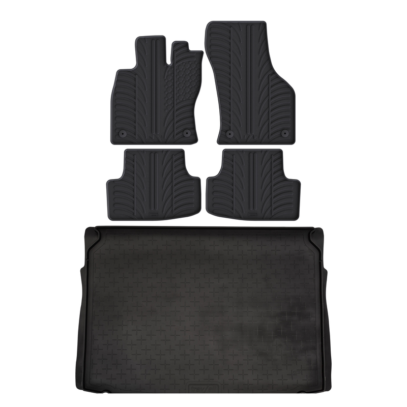 Kit vasca baule e tappetini per auto in gomma per VW Golf (2013-2020)