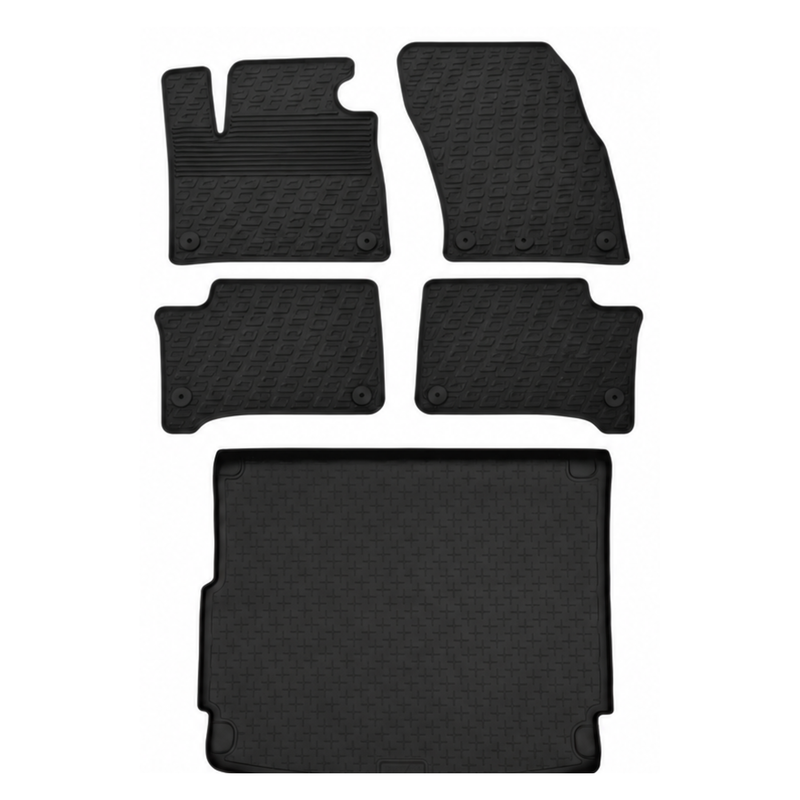 Kit vasca baule e tappetini per auto in gomma per Porsche Cayenne (2010-2018)