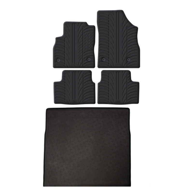 Kit vasca baule e tappetini per auto in gomma per Vauxhall Astra (2015-2022)