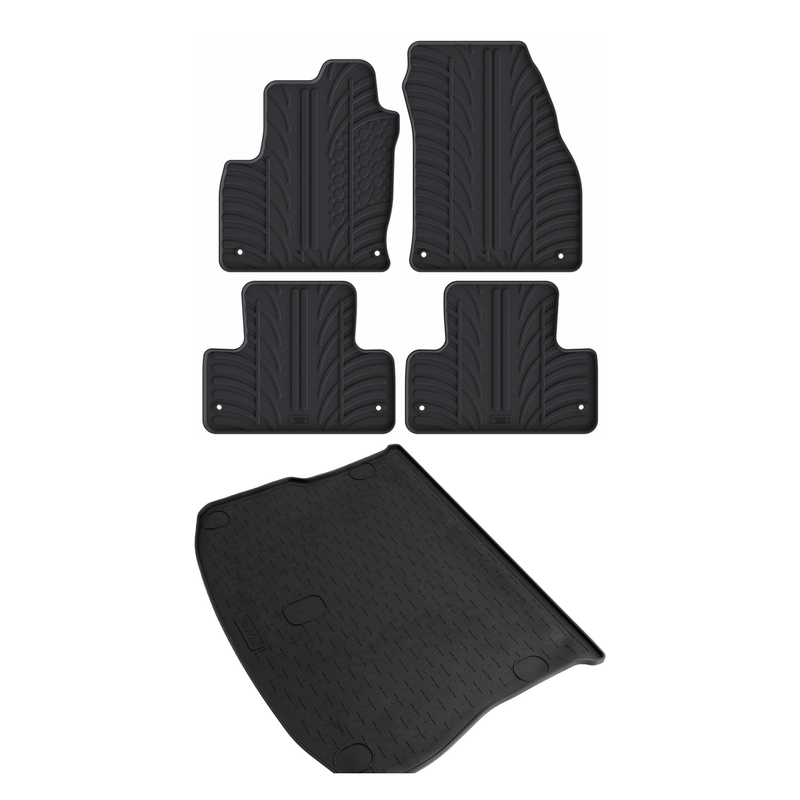 Kit vasca baule e tappetini per auto in gomma per Land Rover Range Rover Evoque (2011-2019)