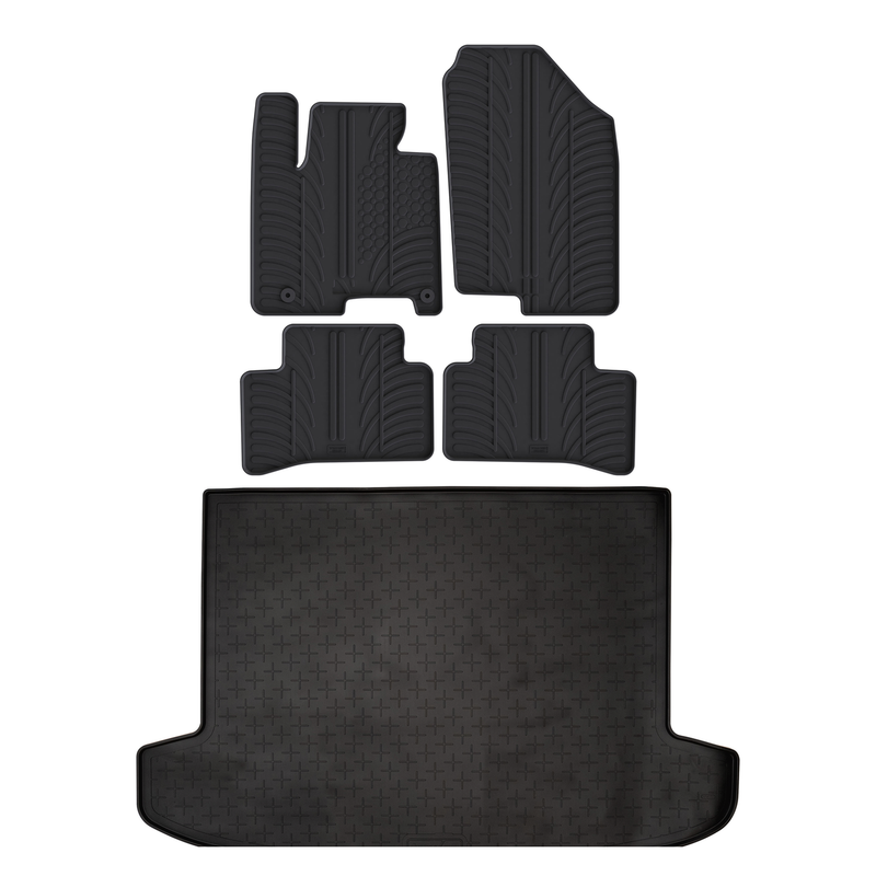 Kit vasca baule e tappetini per auto in gomma per Hyundai Tucson (2020-)