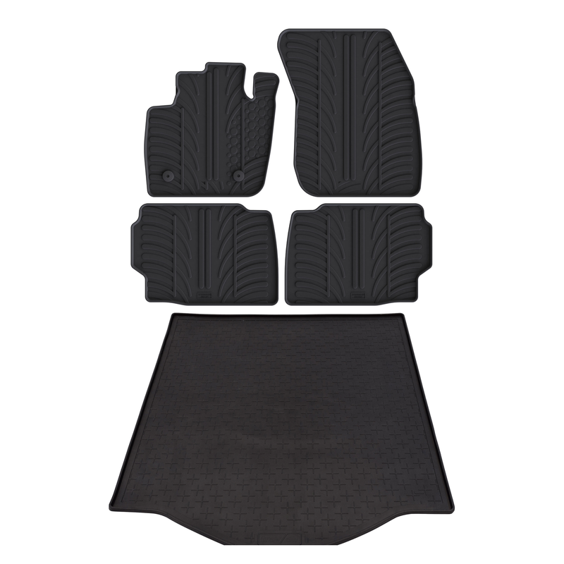 Kit vasca baule e tappetini per auto in gomma per Ford Mondeo (2014-2022)