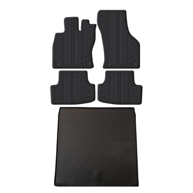 Kit vasca baule e tappetini per auto in gomma per VW Golf (2013-2020)