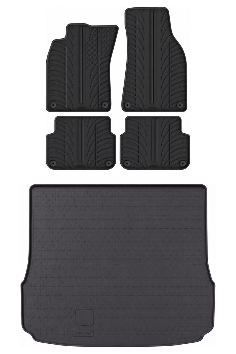 Kit vasca baule e tappetini per auto in gomma per Audi A6 (2004-2011)