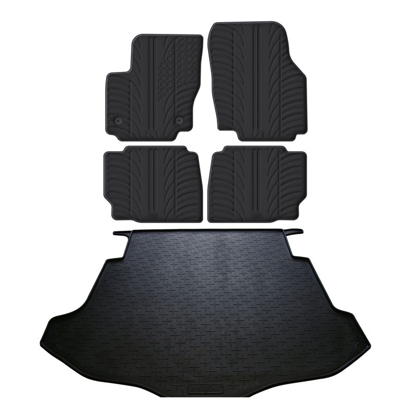 Kit vasca baule e tappetini per auto in gomma per Ford Mondeo (2007-2010)