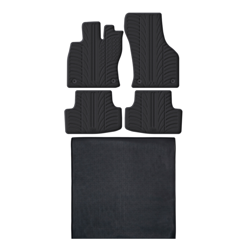 Kit vasca baule e tappetini per auto in gomma per VW Golf (2020-)